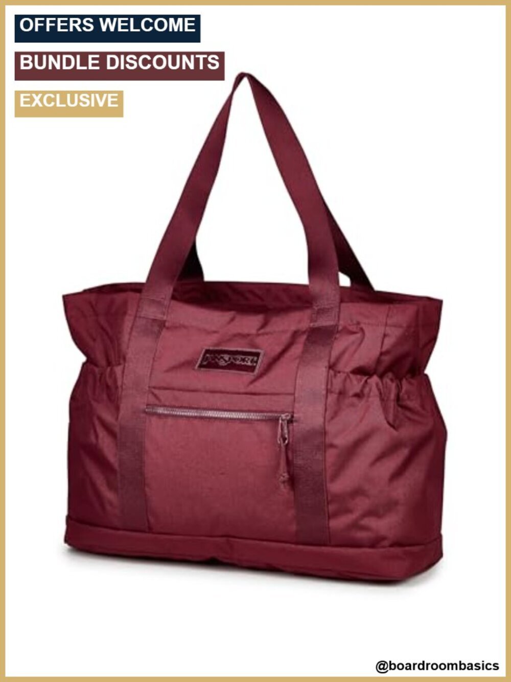 Spacious Large Tote with Padded 15-Inch Laptop Sleeve, Zippered Compartments